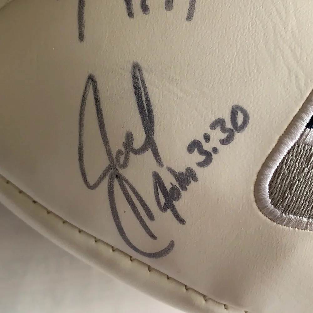2005 NFC Champions Seahawks football with signatures read below